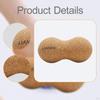 Cork Massage Ball Exercise Tool Lightweight Sleek Small Size Peanut Shape Muscle for Feet, Back,