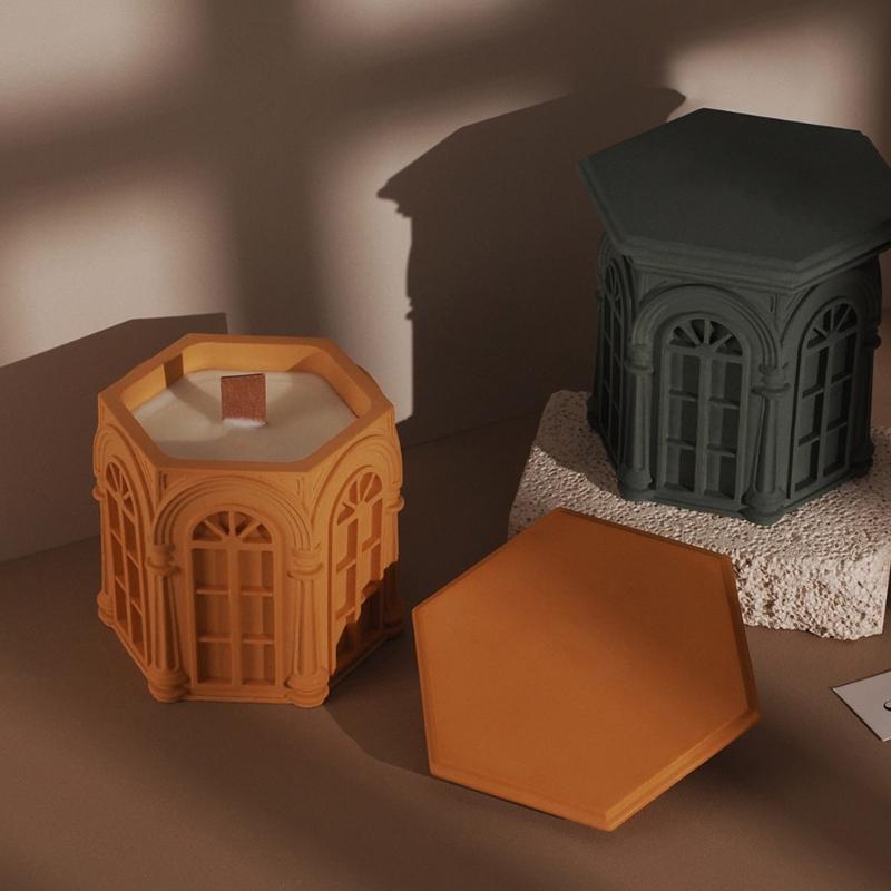 Candlestick Silicone Mold Silicone Candle Holder Molds Flexible Candle Jar Silicone Moulds Soft Silicone Mold for Candle