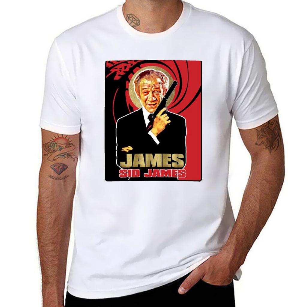 James Sid James T-Shirt Anime Figures Cotton Graphic Tees Blue Archive Man T Shirt Mens Graphic T-shirts