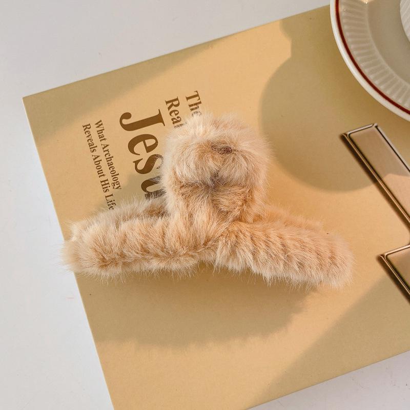 

Милый плюшевый зажим-краб для волос с кроликом - Женский осенне-зимний аксессуар для волос