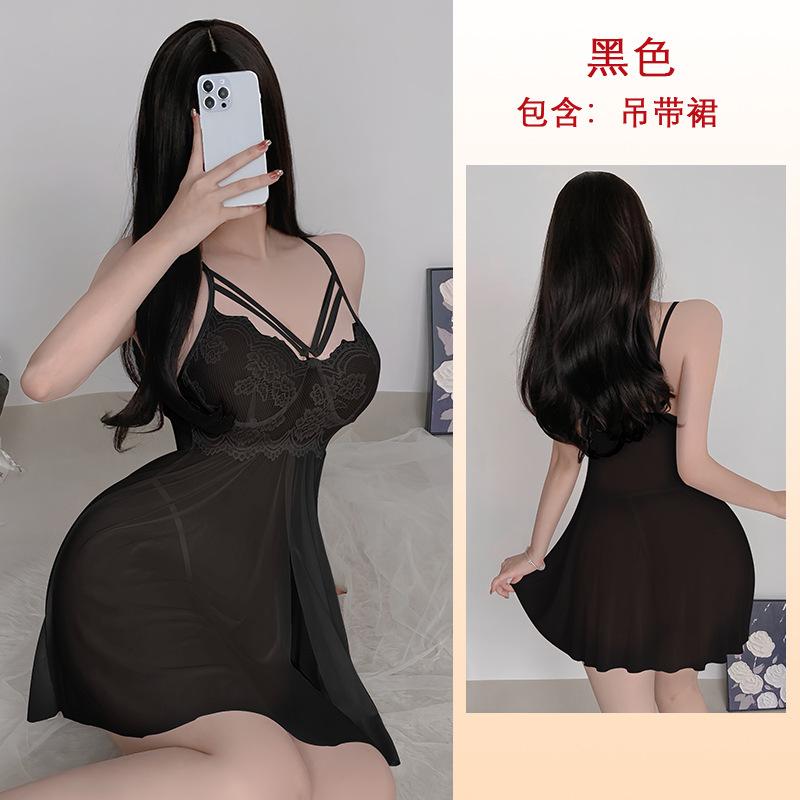 Mesh Sexy Nightgown for Women Summer Lace Patchwork Pure Desire Cami Loungewear 652 Flirty Lightweight Sleepwear Ideal for Summer Nights