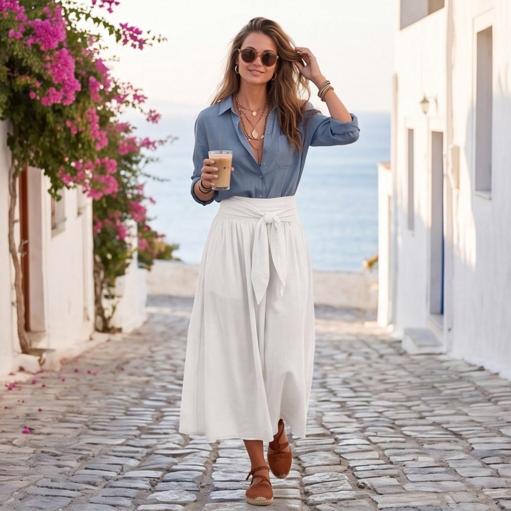 Completi Due Pezzi da Donna Camicie Casual a Maniche Lunghe e Pantaloncini Corti