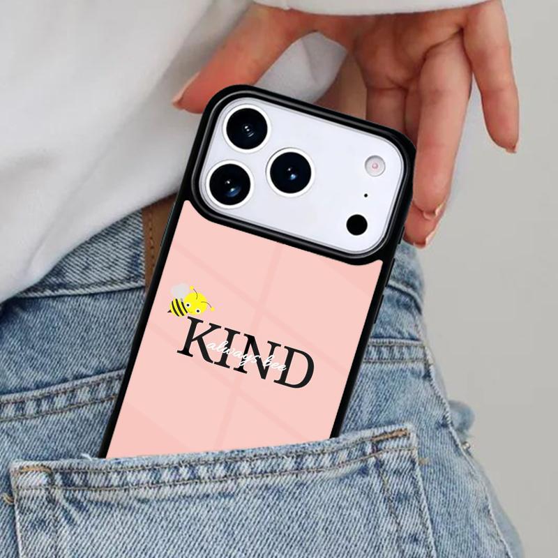 Be Kind soft Phone Case for iPhone 16e 15 14 13 12 17 Pro Max Plus Air 17pro Cover Coque