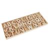 156 Pieces Craft Wood Letters Natural Wooden Alphabet with Storage Tray