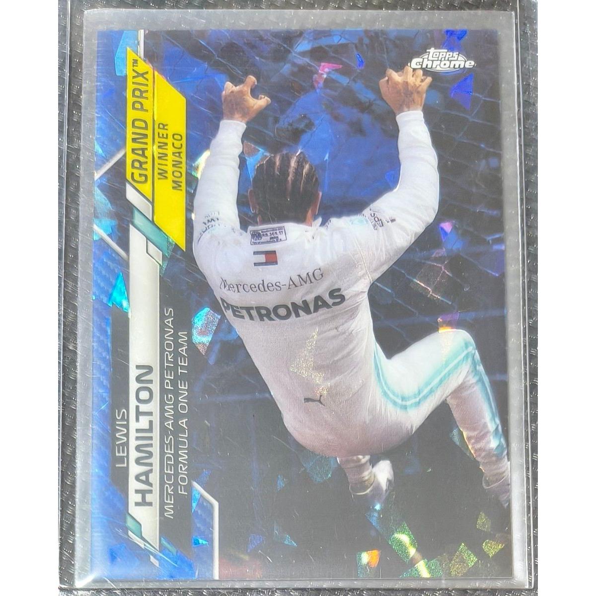 Used Original Topps Chrome sapphire lewis Hamilton F1 card 138