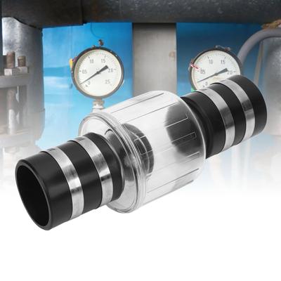 Quiet Sump Pump Check Valve Clear Silent 2in PVC Pipe Backflow Valve with Spring Loaded Flapper Quiet Sump Pump Check Valve