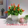 Flowers Eighteen Simulated Daisy Pine Cone Artificial Green Plant Potted Plant