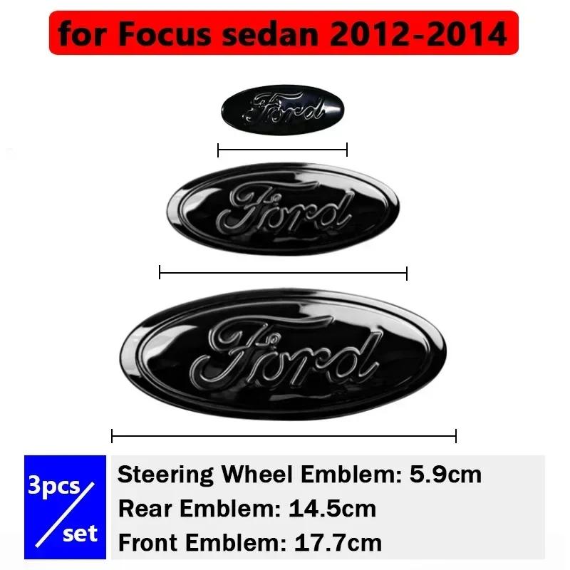 Autoaufkleber Ford Front Heck Emblem für Ford Edge STline Kuga Focus Hatchback Limousine Mondeo Taurus Escort Auto Wappen Lenkrad