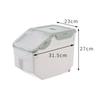 Airtight Pet Food Storage Container Large Capacity Snap Lock Lid Dog Cat Dry Food Rice Bin Beige