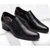 Zapatos para Hombre de Cuero 100% Genuino para Aumentar la Altura 6cm Moda Negocios Fiesta Zapatos Marca Calzado Masculino Negro Puro