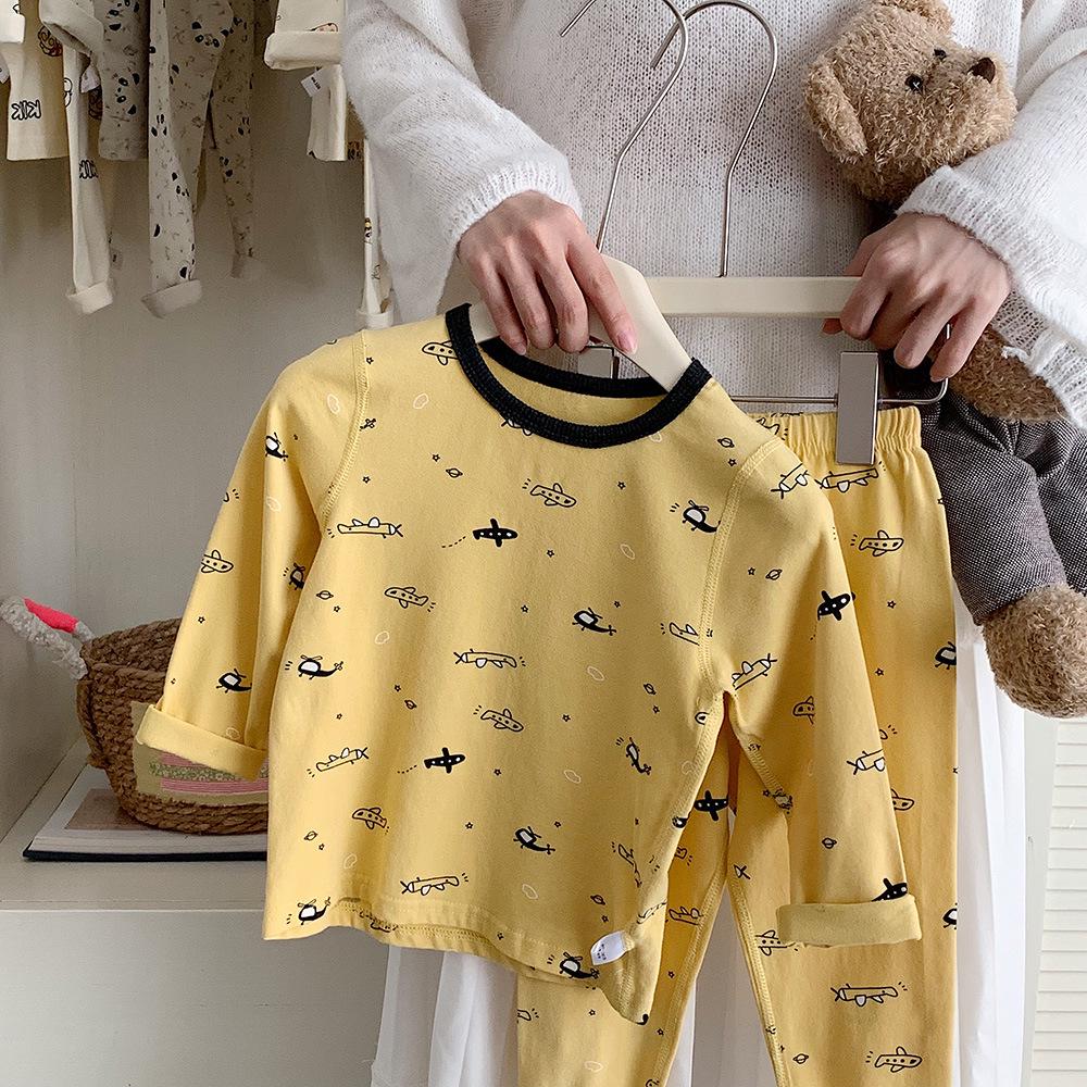Kinoakiu Kinder Pyjama-Set im koreanischen Stil - Warm, Niedlich, Unisex Schlafbekleidungs-Accessoires
