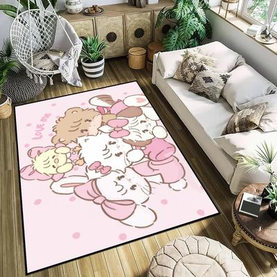 Kleiner Teppich für Haus Schlafzimmer Dekoration Küche Bad Illustrationen Super Saugfähig M-Mikko Niedlicher Teppich Teppich Fuß Rutschfest