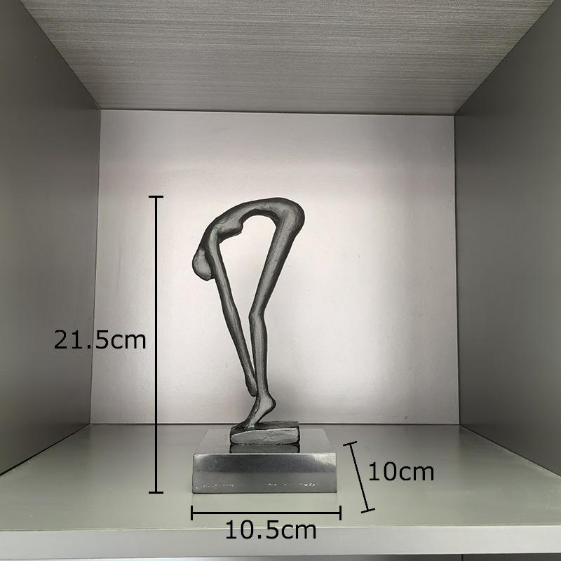 Gymnast Figures Statue Desk Decoration Ornaments Creative Gymnastic Performance Character Metal Sculpture Room Aesthetic Decor