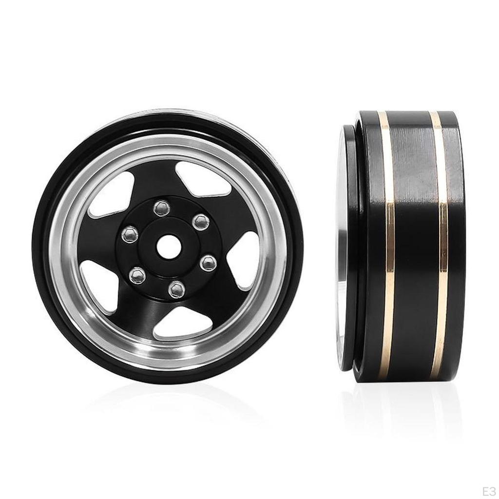 4 Pieces 1.3 Inch Wheel Hubs, Width 1.5 Cm, Metal Outer Diameter 3.7 Cm for -18 1: 18 RC Car, And to