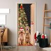Christmas Door Cover Santa Claus Christmas Party Home Indoor And Outdoor Door Frame Porch Decoration