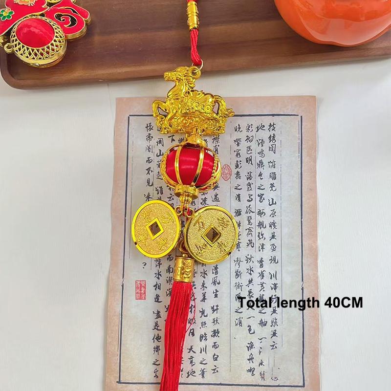 2026 Year Of The Horse Wall Hanging Ornament Chinese New Year Lucky Decoration Accessories Housewarming Small Pendant Gifts