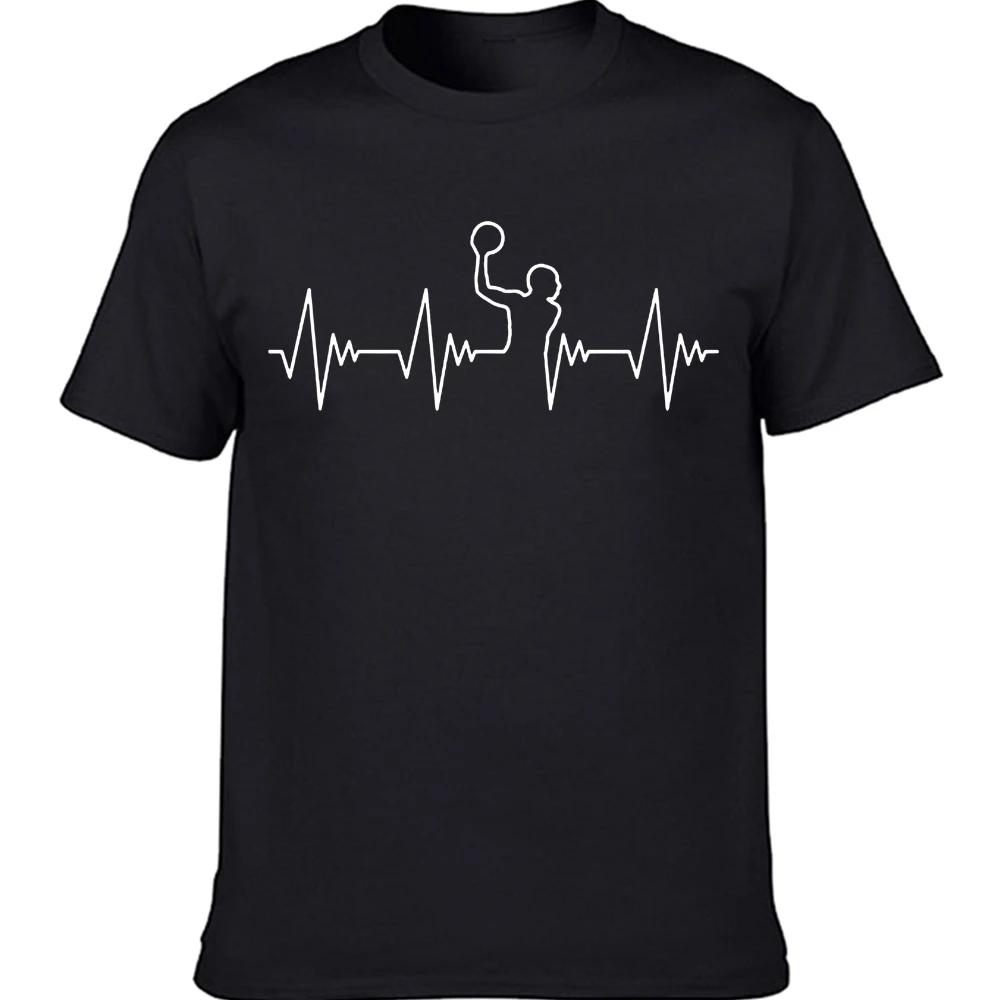 Water Polo Heartbeat Stylish T-Shirt Summer Men Cotton Short Sleeve T Shirt Funny Tshirt Hip Hop Tees Tops Harajuku