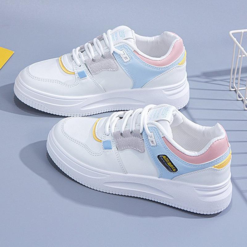 2025 spring new European station little white shoes women's casual muffin platform women's shoes low-top sports running board shoes women