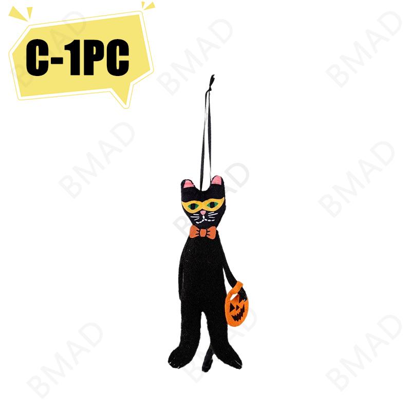 Halloween Hanging Pendant Decor Pumpkin Black Cat Ghost Skull Ornament for Party Day of the Dead Halloween Decoration for Home