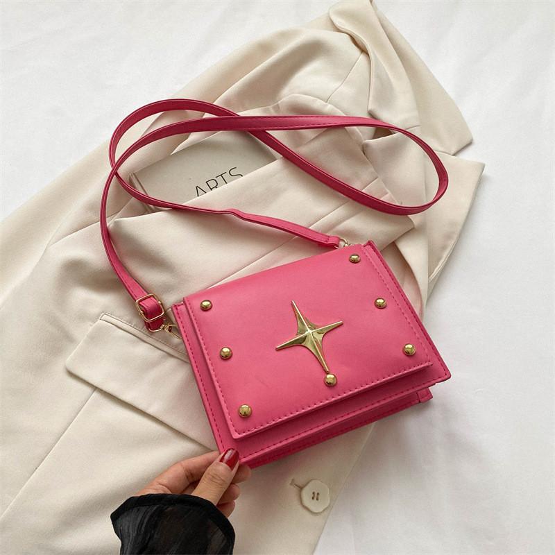 Fashionable Small Square Crossbody Bag In Various Colors For Stylish Women With Magnetic Closure розовый