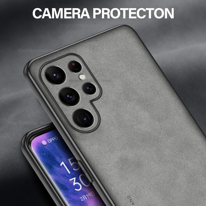 S26 S25 Ultra Plus Case Luxury Sheepskin Leather Phone Case For Samsung Galaxy S26 S25 S24 S23 S 26 Ultra Plus Cases Back Cover