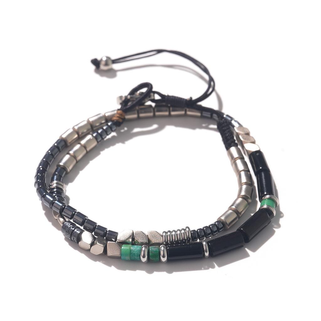 Ethnic style, personalized fringed beaded bracelet, temperament, niche design, retro hand-woven lucky literary hand jewelry