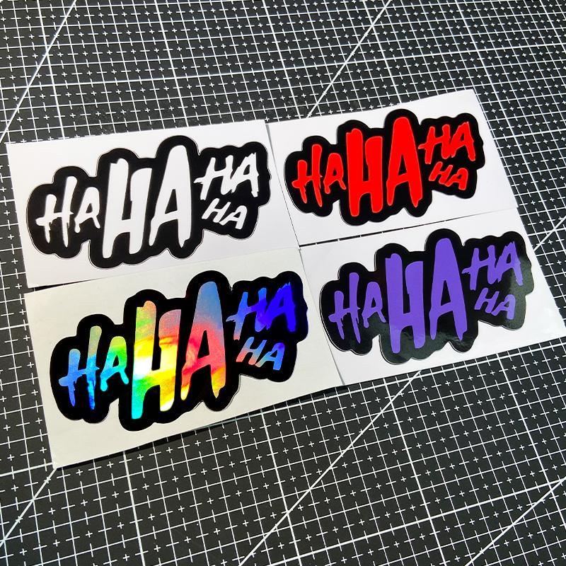 1PC HAHA Motorcycle Stickers Waterproof for DIY Motorbike Fuel Tank Helmet Front Fairing Fork Road Bike Universal Vinyl Decals