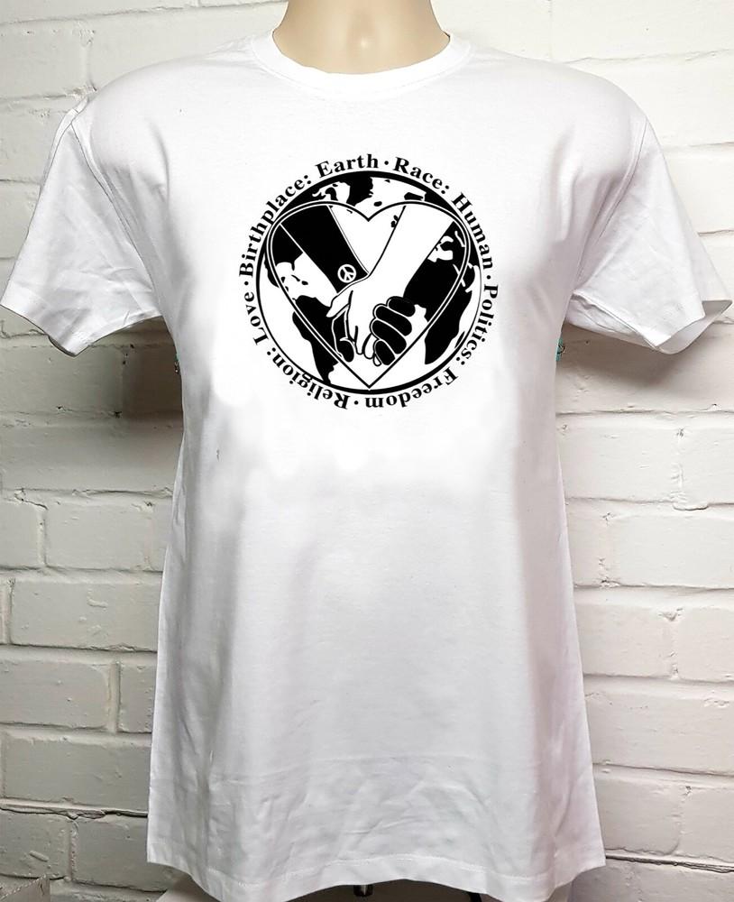 Birthplace: Earth, Race: Human, Politics: Freedom, Religion: Love T-shirt Unisex T-Shirt M
