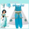Elegante Fantasia de Cosplay da Princesa Jasmine para Meninas Conjunto de Vestido Macio e Confortável