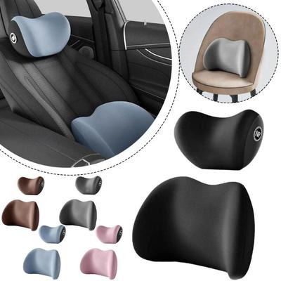 Car Headrest Pillow and Lumbar Support Set Memory Foam Neck Pillow & Back Cushion for Long Drive Pain Relief Car Seat Comfort