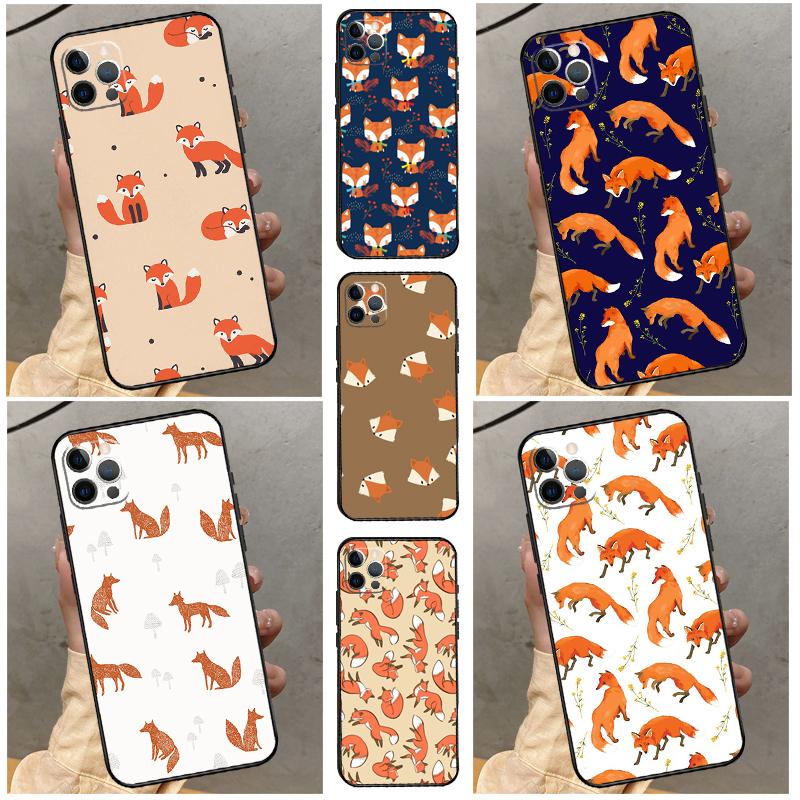 Cartoon Foxes Animal Case For Oppo A74 A94 A54 A80 A60 A40 A18 A38 A58 A78 A98 A96 A76 A16 A15 A17 A57 A77 A5 Pro