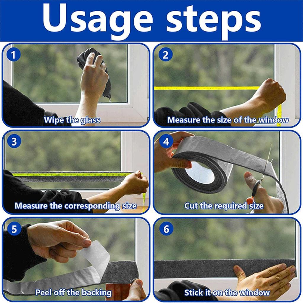 Water Absorbing Strip Roll for Window Use with Backing Designed To Prevent Moisture and Condensation Build Up