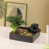 Keramická fontána s tekoucí vodou: Dekorace na stůl přitahující bohatství pro obývací pokoj a kancelář