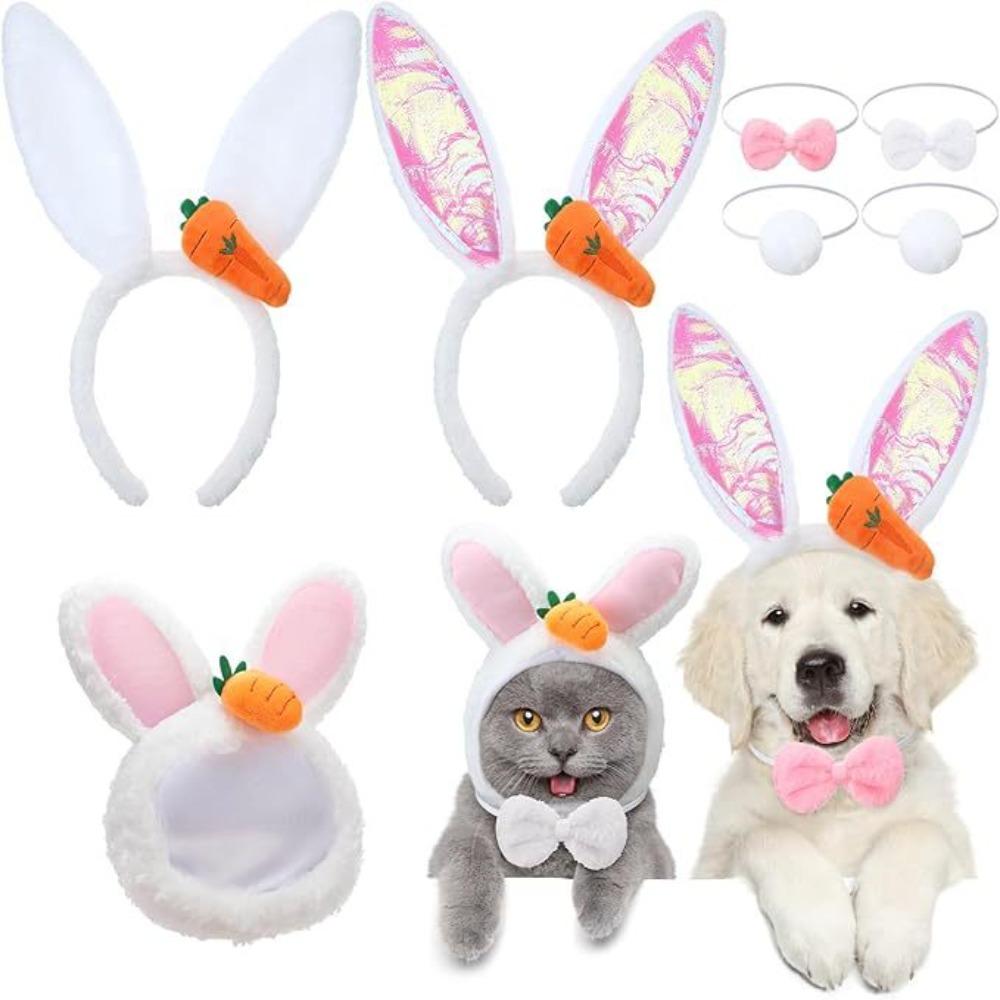Easter Children's Rabbit Headband Pet Rabbit Hat Bow Tail Set