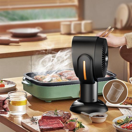 Masaüstü Davlumbaz USB Güç Kaynaklı Negatif İyon Mini Taşınabilir Egzoz Fanı 5v 8w İki Hızlı Ayarlı Duman Aspiratörü Daire Mutfak Masa Üstü Kullanımı İçin