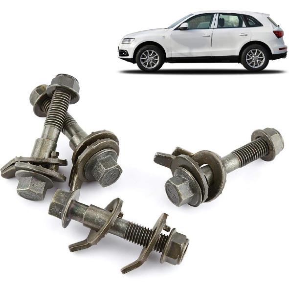 Camber Bolts Adjustment,4Pcs 14Mm Vehicles Steel Four Wheel Alignment Adjustable Camber Kit Cam Bolt Rear Camber Kit 81260 Camber Kit