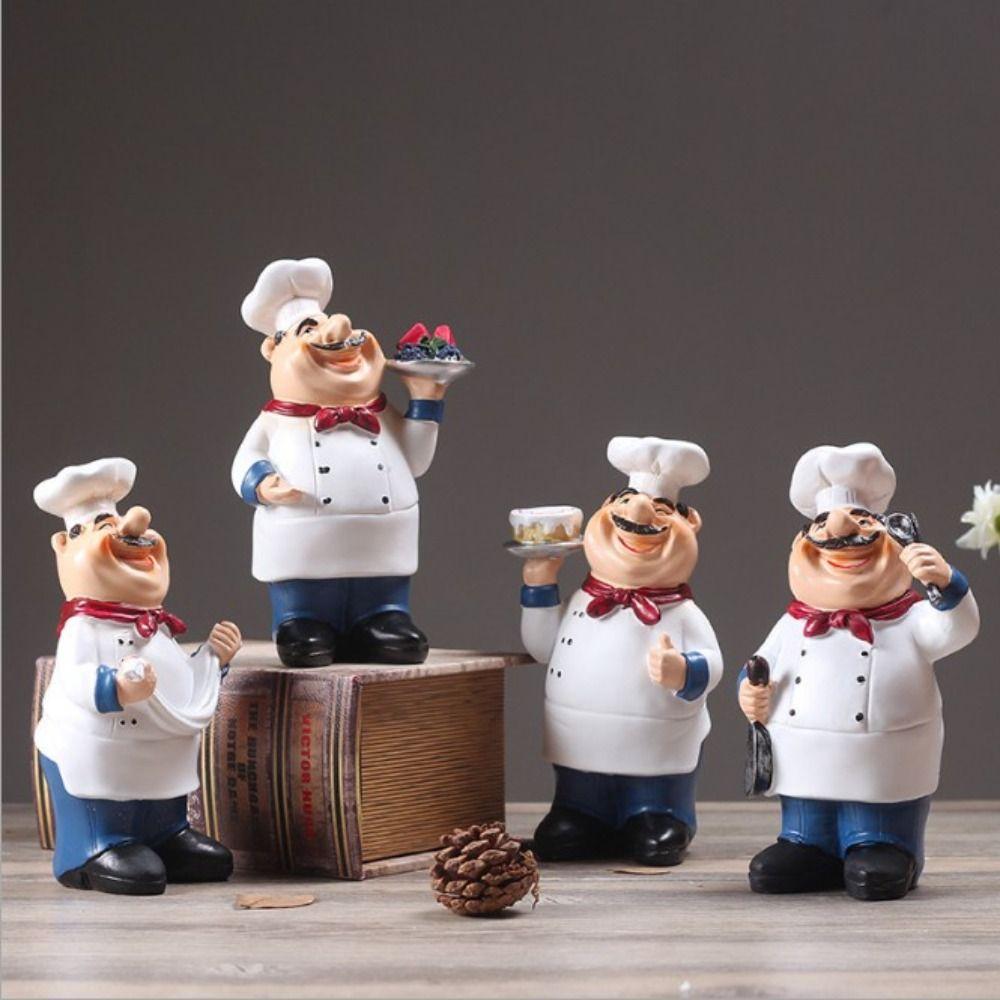 Handicraft Farmhouse Cake Shop Decor Model Chef Resin Figurines  Kids Birthday Gift