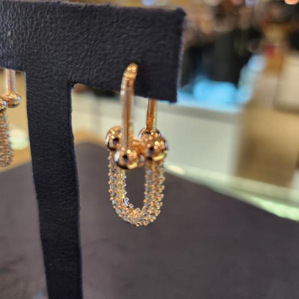 ARTRIA Chain Cubic Celebrity Earrings JTOERFR0045PKF