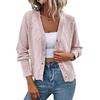 Women's Casual V-Neck Single-Breasted Long-Sleeved Knit Cardigan Long-Sleeved Knit Cardigan Top