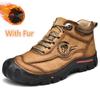 Fashion Genuine Leather Casual Shoes Climbing Hiking Shoes Warm Winter Boots for Men High Quality Platform Snow Boot