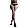 Sexy Aurora Stockings Hollow Out Large Crotchless Garter Dot Ultra-Thin Glossy Erotic No-Need-To-Remove Black Stockings