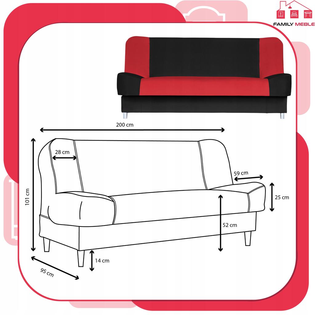 Sofa Sofa Sara Duo Sofa Bed Bonell Bed Family Furniture 