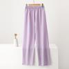Trousers Stripe Grid Pants High Waist Loose-fit Plaid Sleepwear Lattice Pajams Pants  Summer