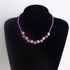 Korean Sweet Cool Flower Charm Beaded Pendant Necklace for Women Girls Fashion