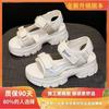 Muffin platform sandals women's 2025 summer new sports sandals women's lightweight beach shoes small high-heeled sandals