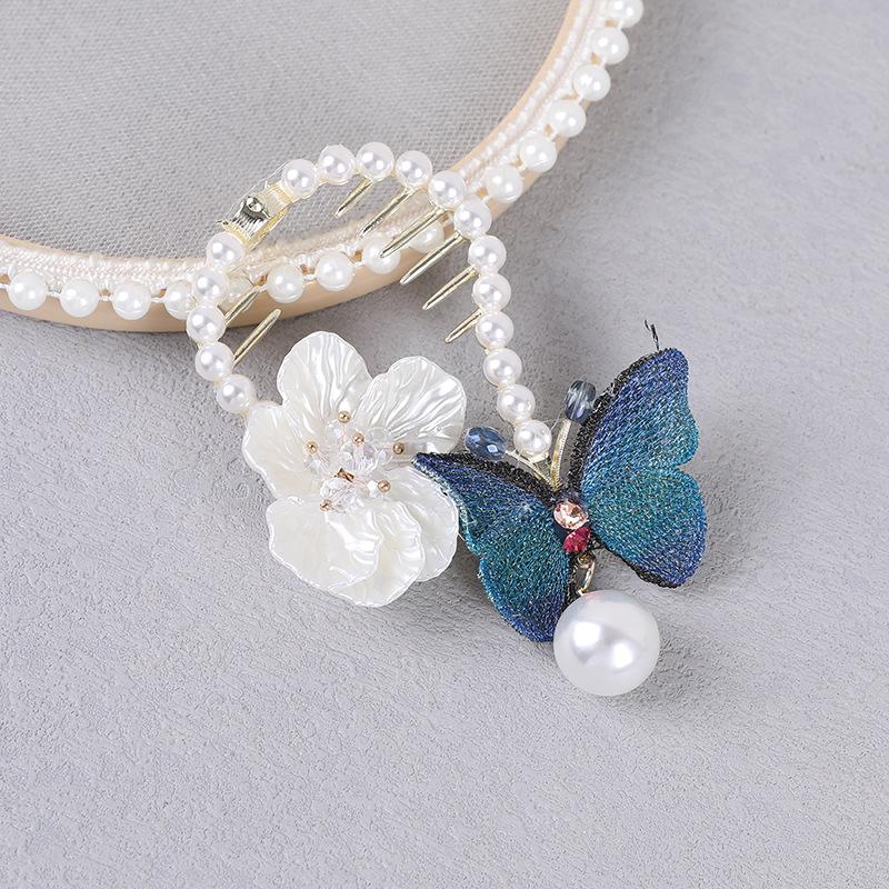 Korean Rhinestone Bow Hair Claws Ponytail Buckle Retro Bun Hair Clip Hairpin Women Barrettes Ponytail Holder Hair Accessories