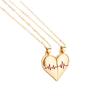 Heartbeat Magnetic Couple Necklace ECG Love Pendant Set Magnetic Clavicle Chain for Him and Her