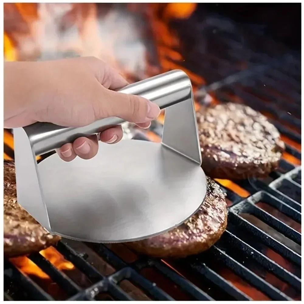 Circular Square Beef Grill Press Mould Non-Stick Grill Press Patty Maker Mold  Grill