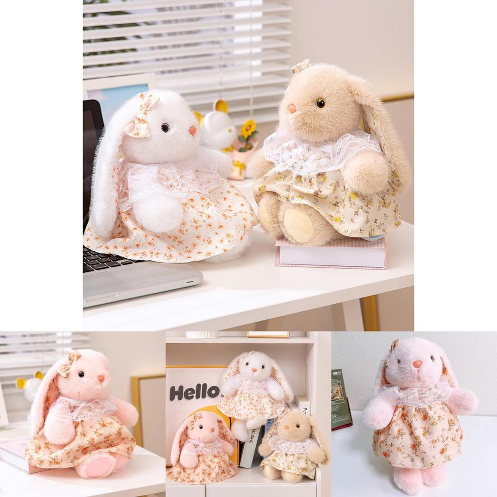 Adorable Stuffed Rabbit Plush Toy With Flower Dress For Kids Gift Characters Included)