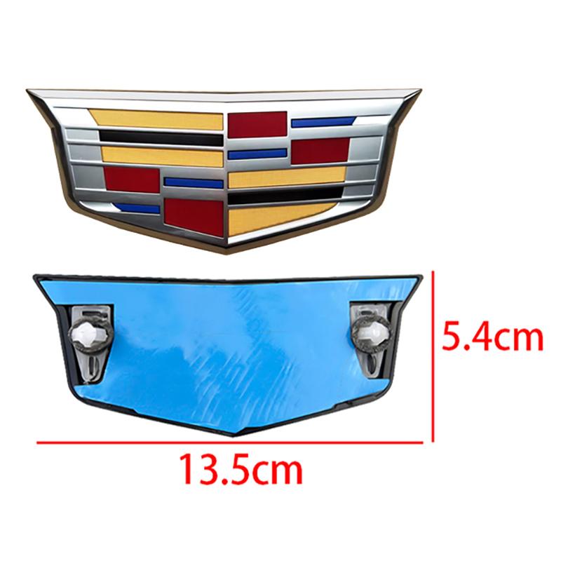 2PCS Car Front Rear Logo Cover Grille Trunk Badge Stickers for Cadillac CT4 2025 2024 2017 2020 Replacement Emblem Accessories